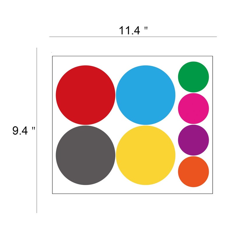 PARLAIM Wall Stickers for Bedroom Living Room, Polka Dot Wall Decals for Kids Boys and Girls (130 Circles) - Image 2